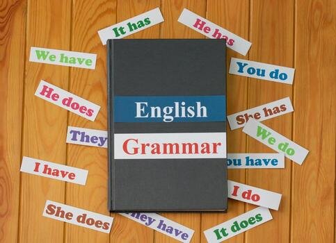 English grammar textbook with pronoun cards - EduCareer Connect grammar lesson